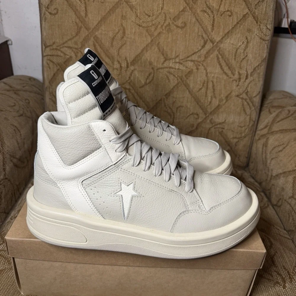 Converse TURBO MId Rick Owens DRKSHDW Pelican  A10960C Size 12 - Picture 4 of 10